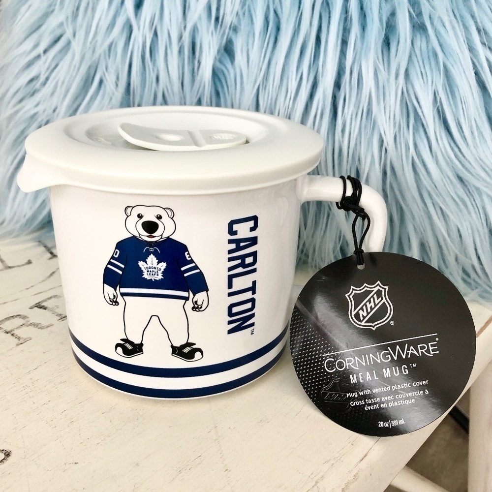 CorningWare, Meal‎ Mug, Soup Mug, NHL, Toronto Maple Leafs, Mascot, Carlton Bear